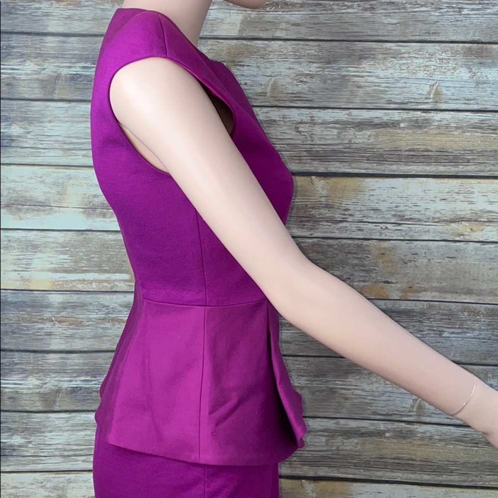 Ted Baker Fuchsia Kwyli Structured Zip Peplum Dre… - image 4